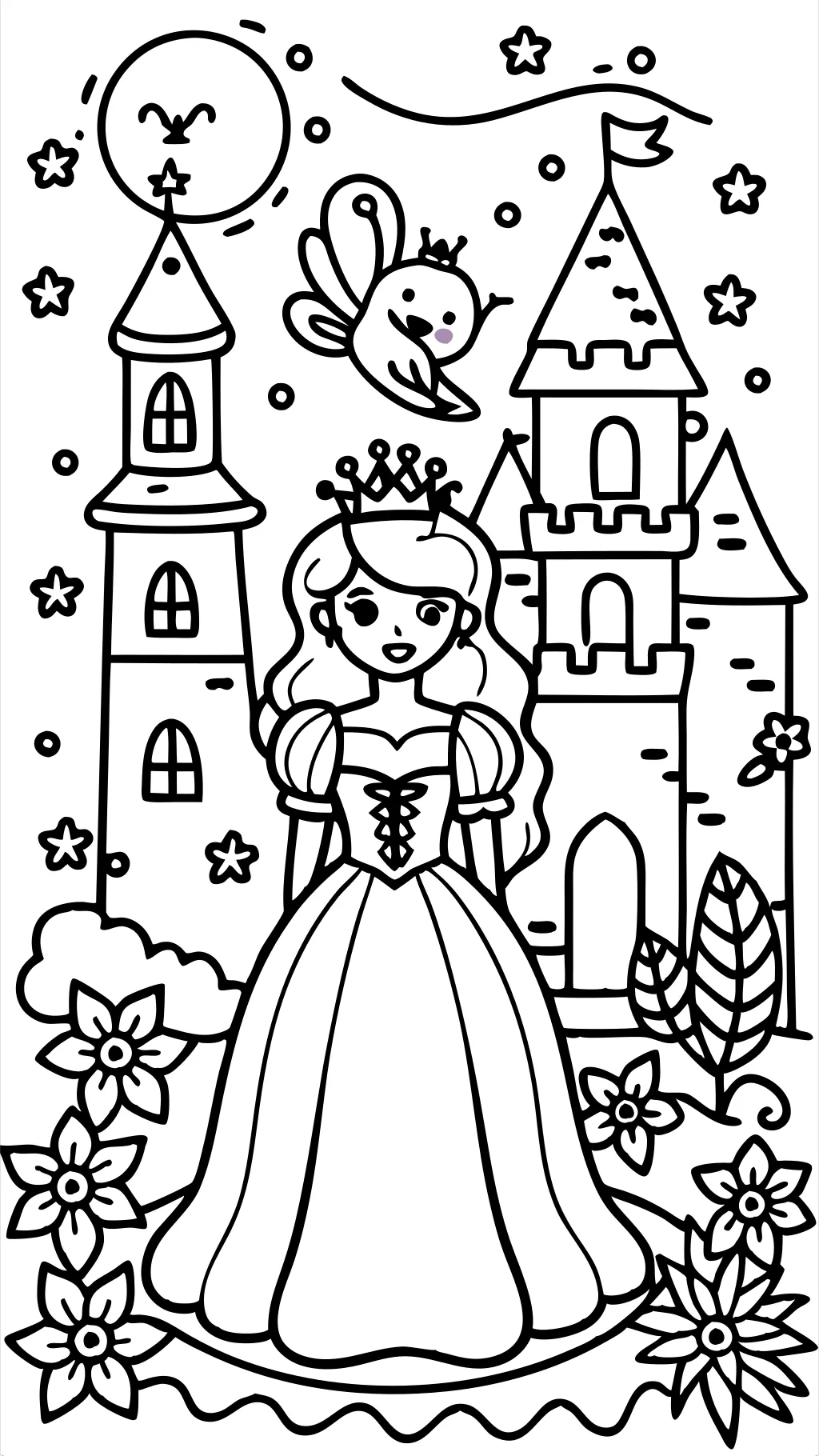 print coloring pages princess